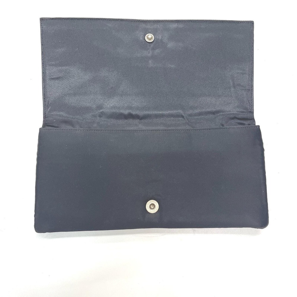 Magid Black Hand Beaded Satin Evening Clutch Bag Made in USA Floral‎ Pattern - Picture 4 of 8